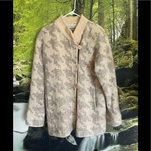 Vintage  Icelandic Wool Sweater Coat